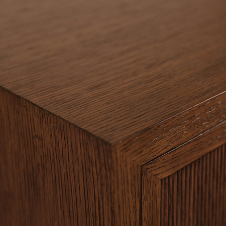 Porter Brown Oak Side Table corner closeup