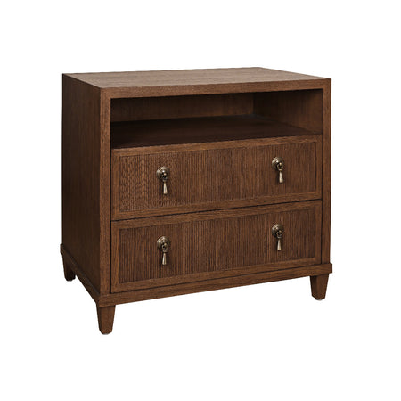 Porter Brown Oak Two Drawer Nightstand 