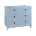 Porter Light Blue Chest - fluted drawer fronts