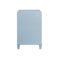 Porter Two Drawer Light Blue Side Table side view