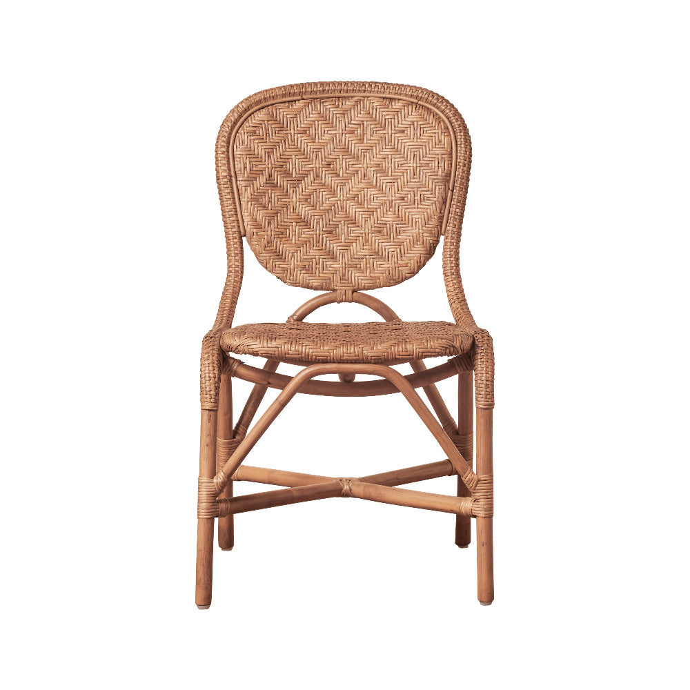 Portofino Antique Brown Rattan Bistro Side Chair