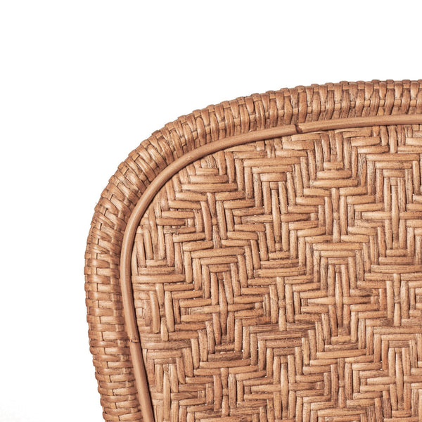 Portofino Antique Brown Rattan Chair texture closeup