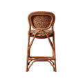 Portofino Antique Brown Rattan Counter Stool back view
