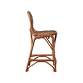 Portofino Antique Brown Rattan Counter Stool side view