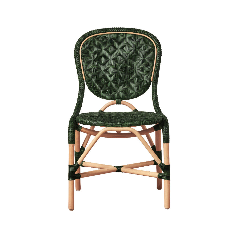 Portofino Green Rattan Bistro Side Chair 