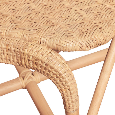 Portofino Natural Bistro Side Chair seat texture closeup