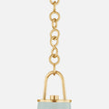 Pottersville Celadon Crackle Pendant gold chain details