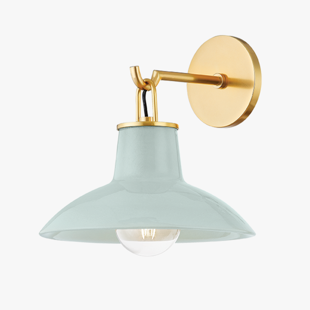 Pottersville Celadon Crackle Wall Sconce by Dear Keaton
