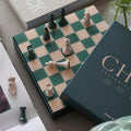 Classic Chess board styled on coffee table