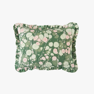 Green Pebble Lumbar Pillow Cover