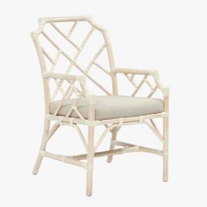 Set of Two Custom Color Chippendale Arm Chairs