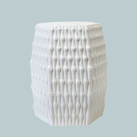 Burma White Garden Stool
