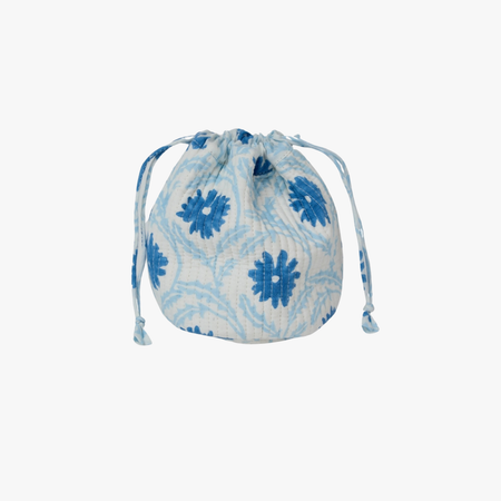 Marguerite Cobalt Jewelry Pouch