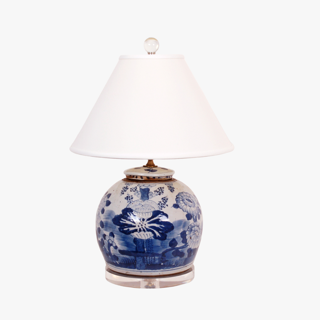 Lotus Ming Jar Lamp