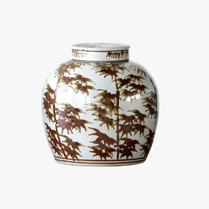 Bamboo Leaves Ginger Jar