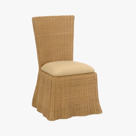 Draped Wicker Chair