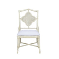 Quatrefoil Rattan Side Chair - woven cane back