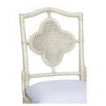 Quatrefoil Rattan Side Chair - woven cane closeup