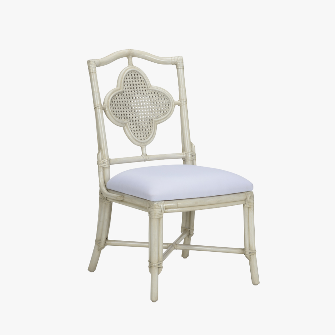 Quatrefoil Rattan Side Chair