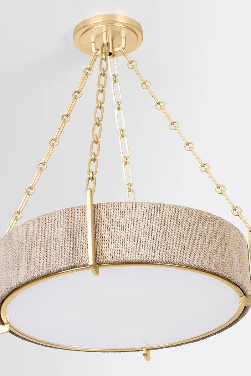 Quebec Abaca Rope Chandelier details
