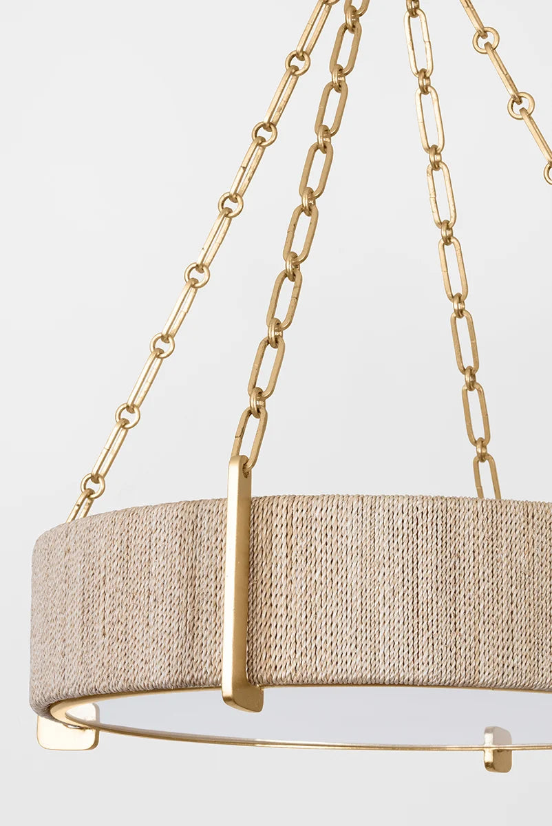 Quebec Abaca Rope Chandelier textural closeup
