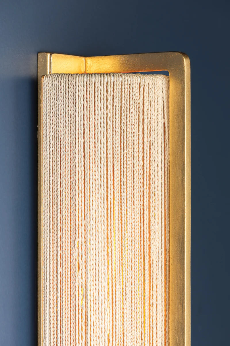 Quebec Abaca Rope Sconce closeup texture detail
