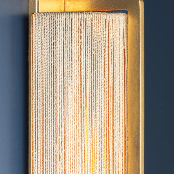 Quebec Abaca Rope Sconce closeup texture detail
