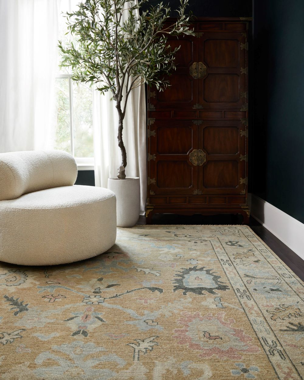 Rezina Wool Blend Rug - Designer Knotted Wool Rugs - Dear Keaton