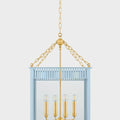 Rosalie Lantern - Soft blue with scalloped details
