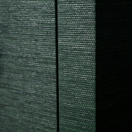 Elordi Forest Green Grasscloth Texture Closeup