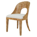 Radcliffe Burl Chair - performance fabric seat