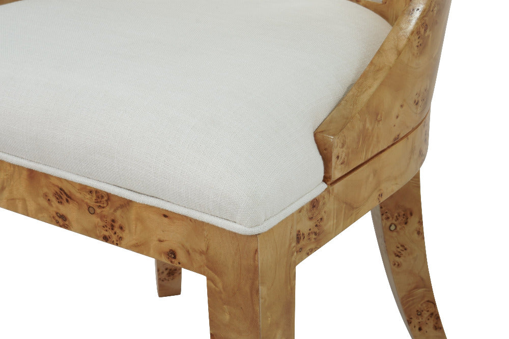 Radcliffe Burl Chair material closeup