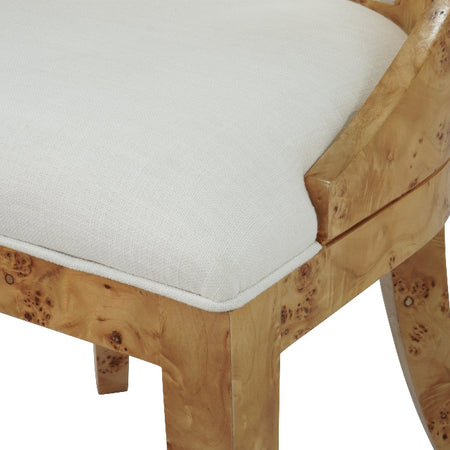 Radcliffe Burl Chair material closeup