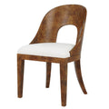 Radcliffe Dark Burl Wood Chair angle view