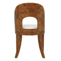 Radcliffe Dark Burl Wood Chair back cutout