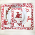 Raj Pink Placemats and coordinating napkins