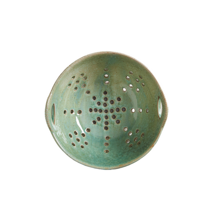 Reactive Glaze Berry Bowl - ceramic strainer