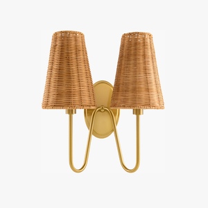 Renley Woven Rattan Wall Sconce