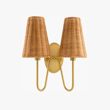 Renley Woven Rattan Wall Sconce
