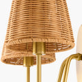 Renley Woven Rattan Wall Sconce shade closeup