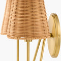 Renley Woven Rattan Wall Sconce side view