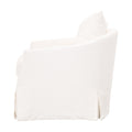 Resnick Cream Slipcover Swivel Club Chair side view