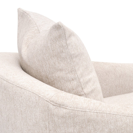 Resnick Sand Slipcover Swivel Club Chair - performance fabric cushion