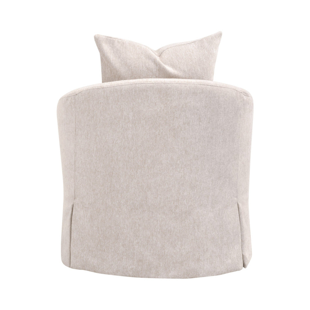 Resnick Sand Swivel Club Chair - backview