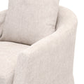 Resnick Sand Swivel Club Chair - performance fabric - arm detail