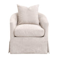 Resnick Sand Swivel Club Chair - slipcover