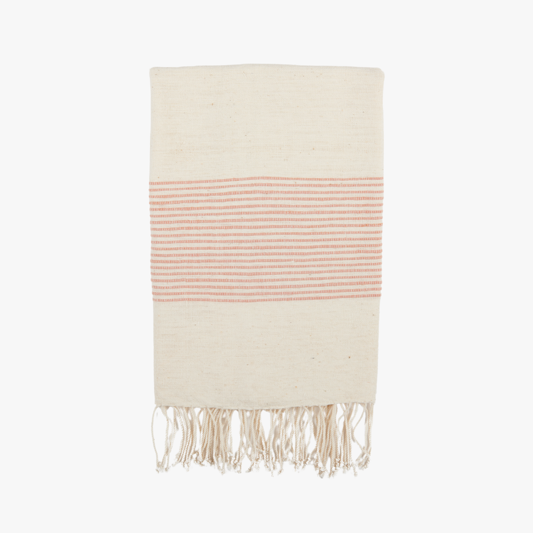 Riviera Blush Ribs Hand Towel - Fair Trade Textiles - Dear Keaton