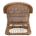 Rosemary Outdoor Woven Synthetic Wicker Lounge Chair back view