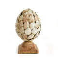Rustic Metal Artichoke Finial on pedestal