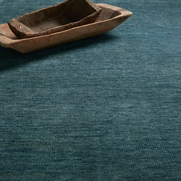 Sanditon Pearl Blue Rug - Textured Hand Knotted Wool
